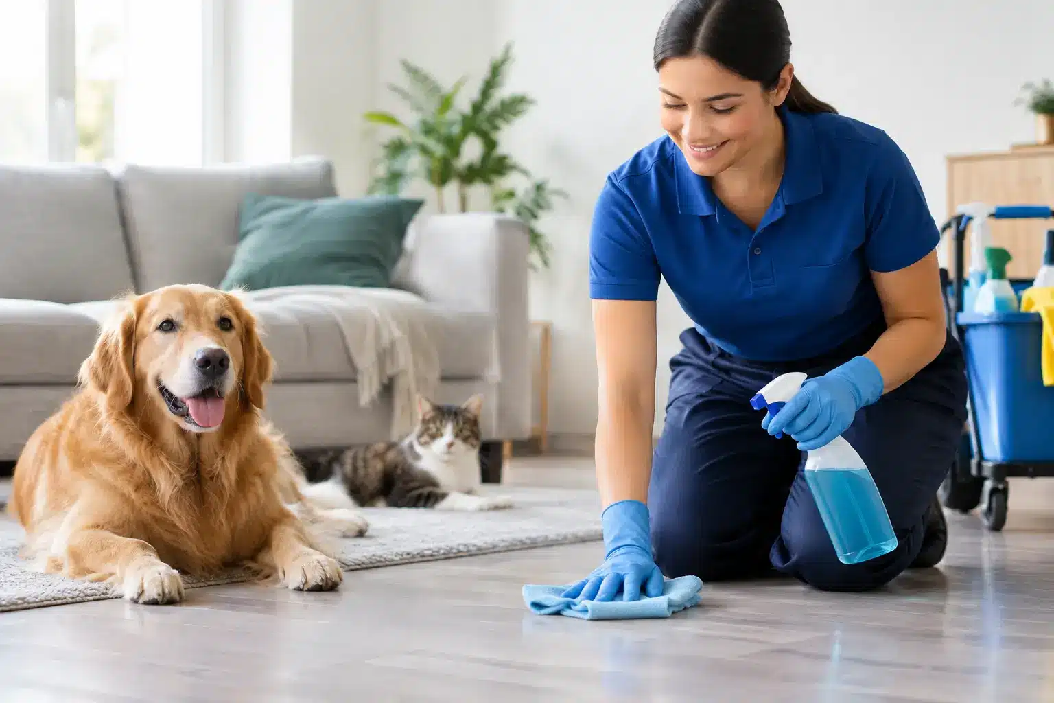Can Cleaners Work Around Pets? Yes, With a Plan
